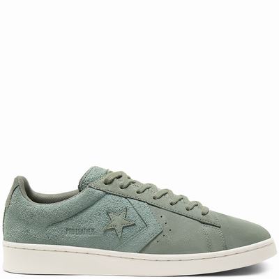 Converse Unisex Earth Tone Suede Pro Leather - Miesten Tennarit - Vihreä